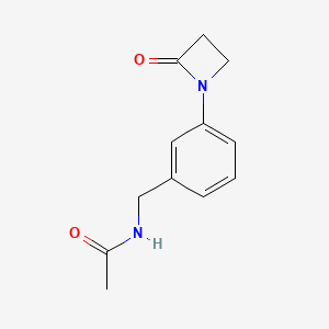 molecular formula C12H14N2O2 B2510298 N-{[3-(2-oxoazetidin-1-yl)phenyl]methyl}acetamide CAS No. 2093542-30-2