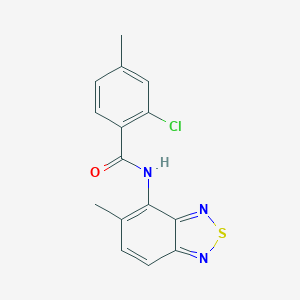 2-chloro-4-methyl-N-(5-methyl-2,1,3-benzothiadiazol-4-yl)benzamide