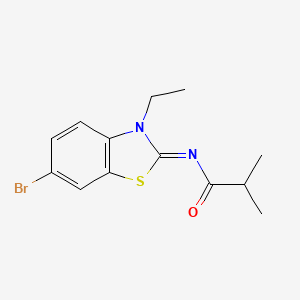 molecular formula C13H15BrN2OS B2510328 (E)-N-(6-溴-3-乙基苯并[d]噻唑-2(3H)-亚基)异丁酰胺 CAS No. 865544-44-1