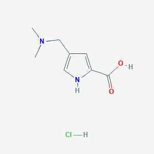 molecular formula C8H13ClN2O2 B2510344 4-((Dimethylamino)methyl)-1H-pyrrole-2-carboxylic acid hydrochloride CAS No. 2155853-11-3