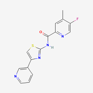 5-Fluoro-4-methyl-N-(4-pyridin-3-yl-1,3-thiazol-2-yl)pyridine-2-carboxamide