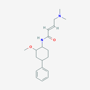 (E)-4-(Dimethylamino)-N-(2-methoxy-4-phenylcyclohexyl)but-2-enamide