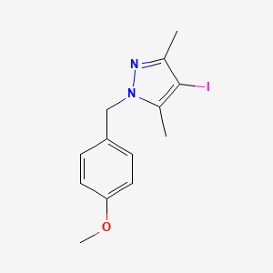 molecular formula C13H15IN2O B2510355 4-碘-1-[(4-甲氧基苯基)甲基]-3,5-二甲基-1H-吡唑 CAS No. 374756-59-9