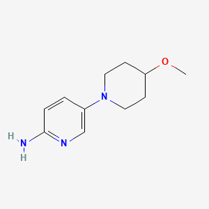 molecular formula C11H17N3O B2510362 5-(4-Methoxy-1-piperidyl)pyridin-2-amine CAS No. 866620-43-1