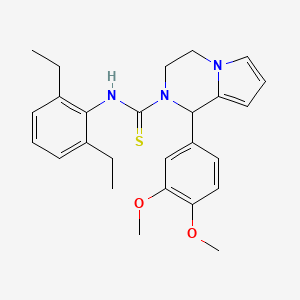 molecular formula C26H31N3O2S B2510376 N-(2,6-diethylphenyl)-1-(3,4-dimethoxyphenyl)-3,4-dihydropyrrolo[1,2-a]pyrazine-2(1H)-carbothioamide CAS No. 393833-38-0