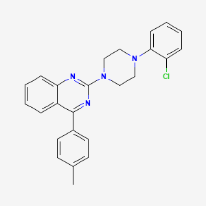 molecular formula C25H23ClN4 B2510380 2-[4-(2-Chlorophenyl)piperazin-1-yl]-4-(4-methylphenyl)quinazoline CAS No. 332054-25-8