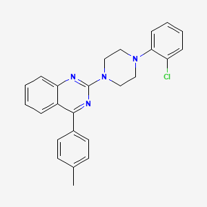 molecular formula C25H23ClN4 B2510380 2-[4-(2-氯苯基)哌嗪-1-基]-4-(4-甲基苯基)喹唑啉 CAS No. 332054-25-8