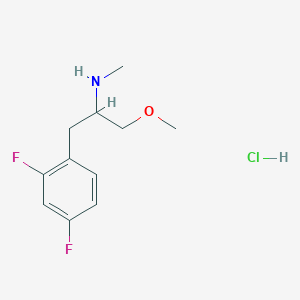molecular formula C11H16ClF2NO B2510383 1-(2,4-Difluorophenyl)-3-methoxy-N-methylpropan-2-amine;hydrochloride CAS No. 2378506-49-9