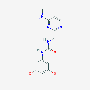 molecular formula C16H21N5O3 B2510391 1-(3,5-二甲氧基苯基)-3-((4-(二甲氨基)嘧啶-2-基)甲基)脲 CAS No. 1797719-14-2