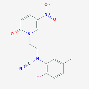 1-{2-[Cyano(2-fluoro-5-methylphenyl)amino]ethyl}-5-nitro-1,2-dihydropyridin-2-one