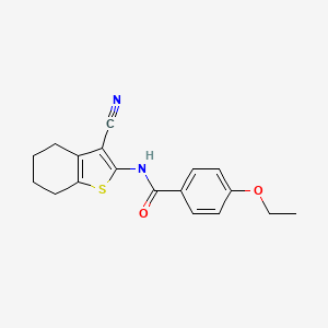 molecular formula C18H18N2O2S B2510398 N-(3-氰基-4,5,6,7-四氢-1-苯并噻吩-2-基)-4-乙氧基苯甲酰胺 CAS No. 329222-42-6