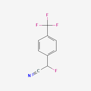 molecular formula C9H5F4N B2510405 2-氟-2-[4-(三氟甲基)苯基]乙腈 CAS No. 1803611-54-2