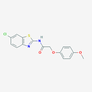 N-(6-chloro-1,3-benzothiazol-2-yl)-2-(4-methoxyphenoxy)acetamide