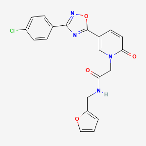 2-(5-(3-(4-chlorophenyl)-1,2,4-oxadiazol-5-yl)-2-oxopyridin-1(2H)-yl)-N-(furan-2-ylmethyl)acetamide