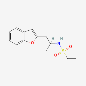 molecular formula C13H17NO3S B2510450 N-(1-(benzofuran-2-yl)propan-2-yl)ethanesulfonamide CAS No. 2034331-42-3