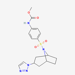 methyl (4-(((1R,5S)-3-(1H-1,2,3-triazol-1-yl)-8-azabicyclo[3.2.1]octan-8-yl)sulfonyl)phenyl)carbamate