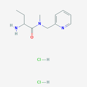 molecular formula C11H19Cl2N3O B2510457 2-amino-N-methyl-N-(pyridin-2-ylmethyl)butanamide dihydrochloride CAS No. 1423024-41-2
