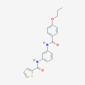 molecular formula C21H20N2O3S B251046 N-{3-[(4-propoxybenzoyl)amino]phenyl}-2-thiophenecarboxamide 