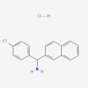 (4-Chlorophenyl)-naphthalen-2-ylmethanamine;hydrochloride