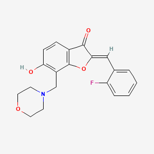 (2Z)-2-[(2-fluorophenyl)methylidene]-6-hydroxy-7-(morpholin-4-ylmethyl)-1-benzofuran-3-one