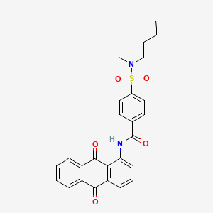 4-[butyl(ethyl)sulfamoyl]-N-(9,10-dioxoanthracen-1-yl)benzamide