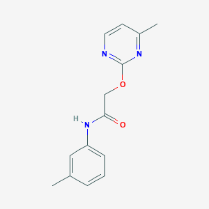 molecular formula C14H15N3O2 B2510478 2-((4-甲基嘧啶-2-基)氧基)-N-(邻甲苯基)乙酰胺 CAS No. 1334368-89-6