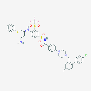 molecular formula C44H51ClF3N5O5S3 B2510483 Desmorpholinyl Navitoclax-NH-Me CAS No. 2365172-82-1