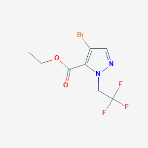 molecular formula C8H8BrF3N2O2 B2510498 ethyl 4-bromo-1-(2,2,2-trifluoroethyl)-1H-pyrazole-5-carboxylate CAS No. 1856032-49-9