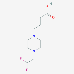 molecular formula C10H18F2N2O2 B2510499 4-[4-(2,2-Difluoroethyl)piperazin-1-yl]butanoic acid CAS No. 1866629-74-4