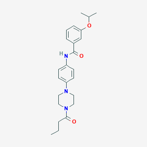 N-[4-(4-butyryl-1-piperazinyl)phenyl]-3-isopropoxybenzamide