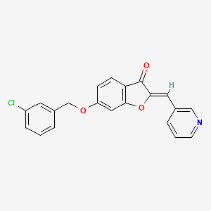 (Z)-6-((3-chlorobenzyl)oxy)-2-(pyridin-3-ylmethylene)benzofuran-3(2H)-one