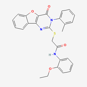 N-(2-ethoxyphenyl)-2-((4-oxo-3-(o-tolyl)-3,4-dihydrobenzofuro[3,2-d]pyrimidin-2-yl)thio)acetamide