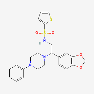 N-(2-(benzo[d][1,3]dioxol-5-yl)-2-(4-phenylpiperazin-1-yl)ethyl)thiophene-2-sulfonamide