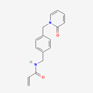 molecular formula C16H16N2O2 B2510551 N-({4-[(2-oxo-1,2-dihydropyridin-1-yl)methyl]phenyl}methyl)prop-2-enamide CAS No. 2094333-09-0