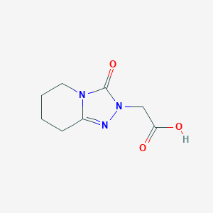 molecular formula C8H11N3O3 B2510560 2-{3-氧代-2H,3H,5H,6H,7H,8H-[1,2,4]三唑并[4,3-a]吡啶-2-基}乙酸 CAS No. 1406928-10-6