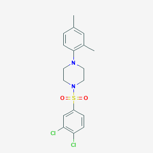 molecular formula C18H20Cl2N2O2S B2510567 1-(3,4-Dichlorophenyl)sulfonyl-4-(2,4-dimethylphenyl)piperazine CAS No. 713095-67-1