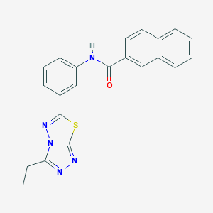 N-[5-(3-ethyl[1,2,4]triazolo[3,4-b][1,3,4]thiadiazol-6-yl)-2-methylphenyl]naphthalene-2-carboxamide