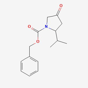 molecular formula C15H19NO3 B2510578 Benzyl 2-isopropyl-4-oxopyrrolidine-1-carboxylate CAS No. 2012583-82-1