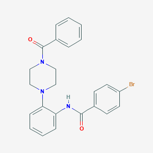 molecular formula C24H22BrN3O2 B251058 N-[2-(4-benzoylpiperazin-1-yl)phenyl]-4-bromobenzamide 