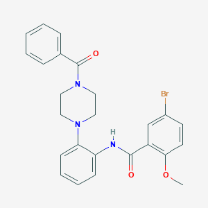 N-[2-(4-benzoyl-1-piperazinyl)phenyl]-5-bromo-2-methoxybenzamide