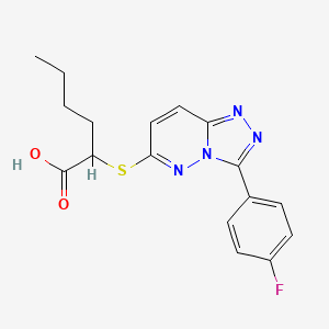 molecular formula C17H17FN4O2S B2510622 2-((3-(4-Fluorophenyl)-[1,2,4]triazolo[4,3-b]pyridazin-6-yl)thio)hexanoic acid CAS No. 721964-47-2