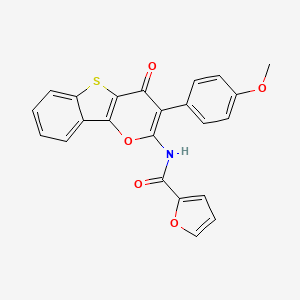 molecular formula C23H15NO5S B2510624 N-[3-(4-メトキシフェニル)-4-オキソ-4H-[1]ベンゾチエノ[3,2-b]ピラン-2-イル]フラン-2-カルボキサミド CAS No. 883958-56-3