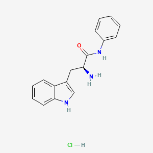 molecular formula C17H18ClN3O B2510625 (2S)-2-amino-3-(1H-indol-3-yl)-N-phenylpropanamide hydrochloride CAS No. 151240-20-9