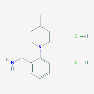 molecular formula C13H22Cl2N2 B2510627 1-[2-(4-Methylpiperidin-1-YL)phenyl]methanamine dihydrochloride CAS No. 1431964-89-4