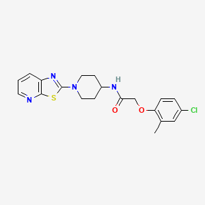 molecular formula C20H21ClN4O2S B2510629 2-(4-chloro-2-methylphenoxy)-N-(1-(thiazolo[5,4-b]pyridin-2-yl)piperidin-4-yl)acetamide CAS No. 2034392-72-6