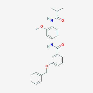 molecular formula C25H26N2O4 B251063 3-(benzyloxy)-N-[4-(isobutyrylamino)-3-methoxyphenyl]benzamide 
