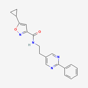 5-cyclopropyl-N-(2-(2-phenylpyrimidin-5-yl)ethyl)isoxazole-3-carboxamide