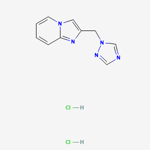 molecular formula C10H11Cl2N5 B2510639 2-(1,2,4-Triazol-1-ylmethyl)imidazo[1,2-a]pyridine;dihydrochloride CAS No. 2380040-56-0