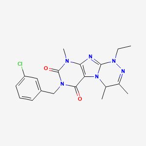 7-[(3-chlorophenyl)methyl]-1-ethyl-3,4,9-trimethyl-5,7,9-trihydro-4H-1,2,4-tri azino[4,3-h]purine-6,8-dione