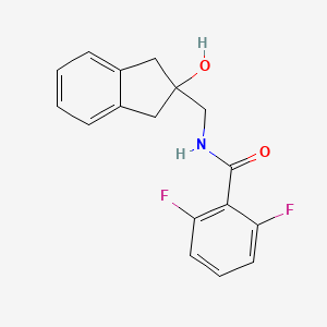 molecular formula C17H15F2NO2 B2510643 2,6-difluoro-N-((2-hydroxy-2,3-dihydro-1H-inden-2-yl)methyl)benzamide CAS No. 2034527-49-4